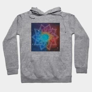 Lagoon Nebula galaxy star pattern watercolor Hoodie